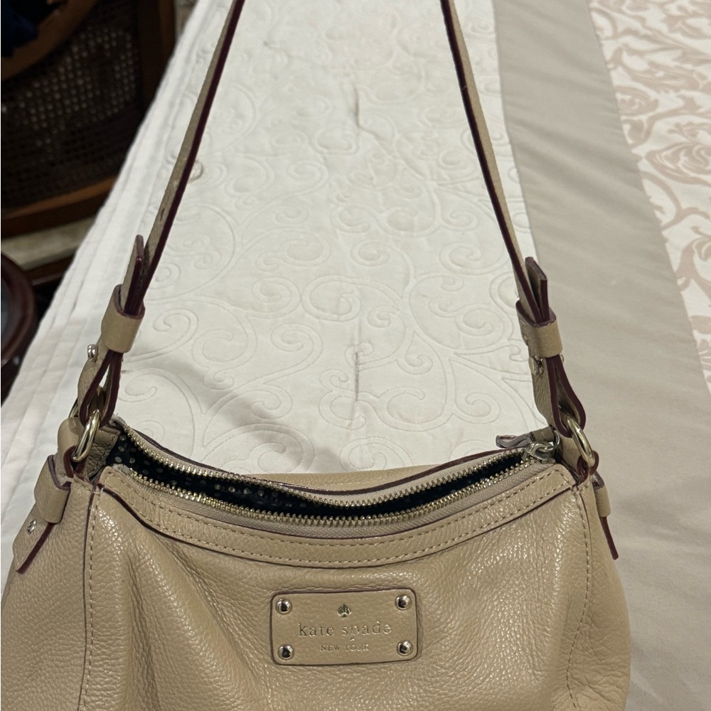 Kate Spade Taupe Leather Shoulder Bag